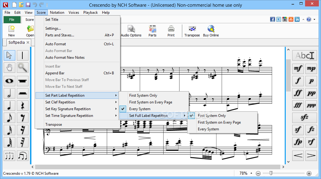 Review crescendo music notation software for mac download